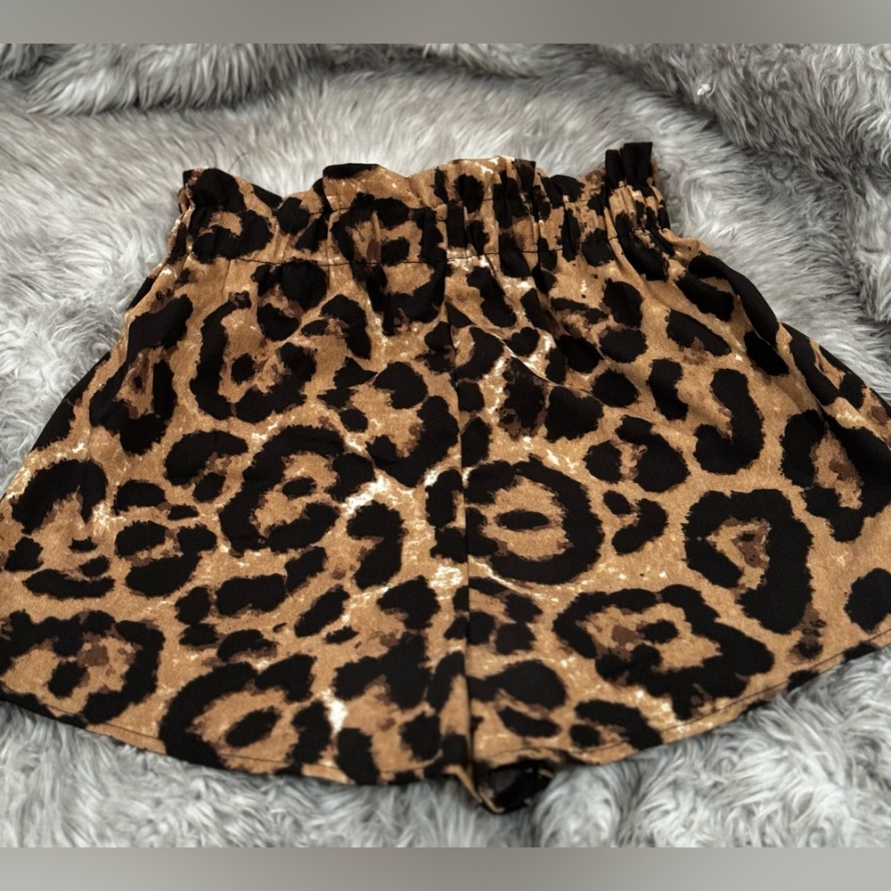 Cheetah print girls shorts